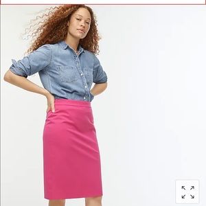 J. CREW Pencil Skirt. $89 Pink, Sz 0